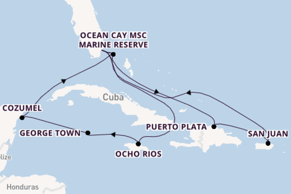 Caribbean from Miami with the MSC Seascape