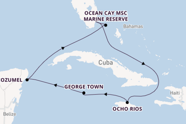 Western Caribbean from Miami with the MSC Seascape