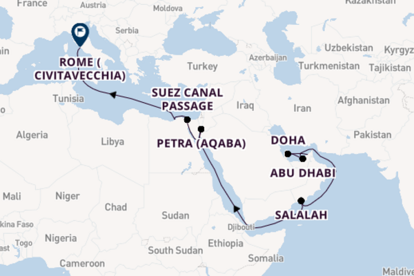 MSC Euribia 17  Dubai-Rome (Civitavecchia)