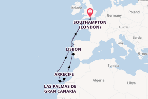 Canary Islands from Southampton with the MSC Virtuosa