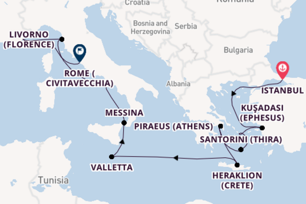 Mediterranean from Istanbul with the Norwegian Sky