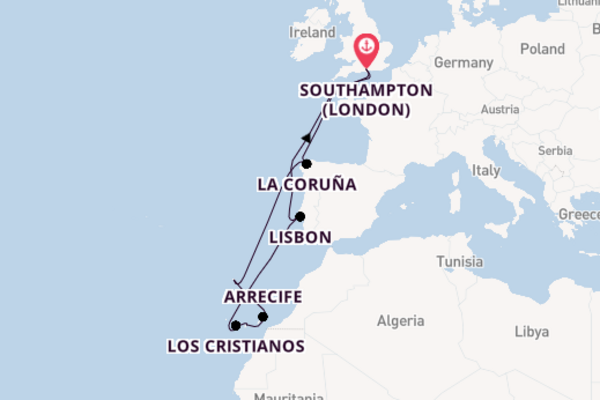 Canary Islands from Southampton with the Anthem of the Seas