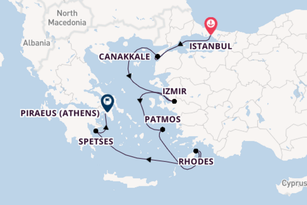 Seabourn Encore 8  Istanbul-Piraeus (Athens)