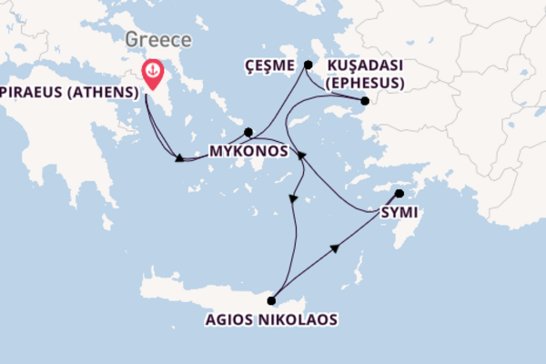 Seabourn Encore 8  Piraeus (Athens)-Piraeus (Athens)