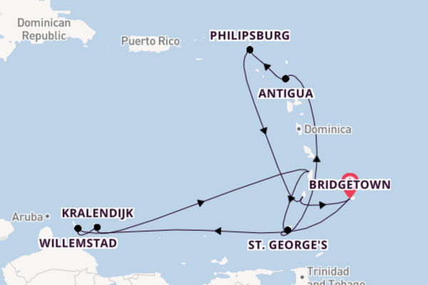 Southern Caribbean from Barbados with the Britannia 