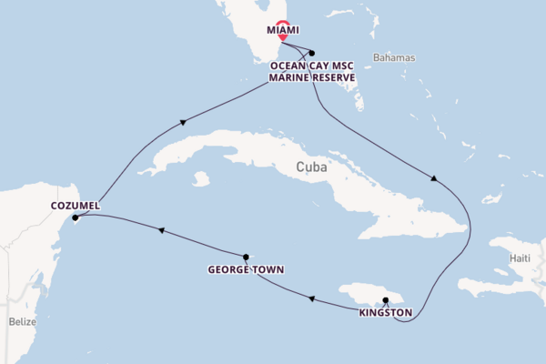 Western Caribbean from Miami with the MSC Seascape