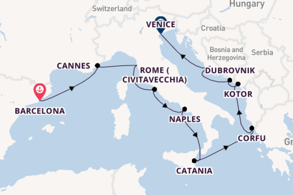 Mediterranean from Barcelona with the Norwegian Dawn