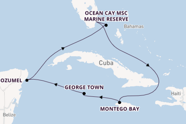 Western Caribbean from Miami with the MSC Seascape